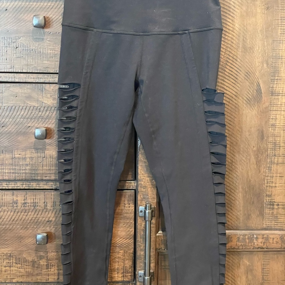 Zella Black Leggings with Unique Side Design